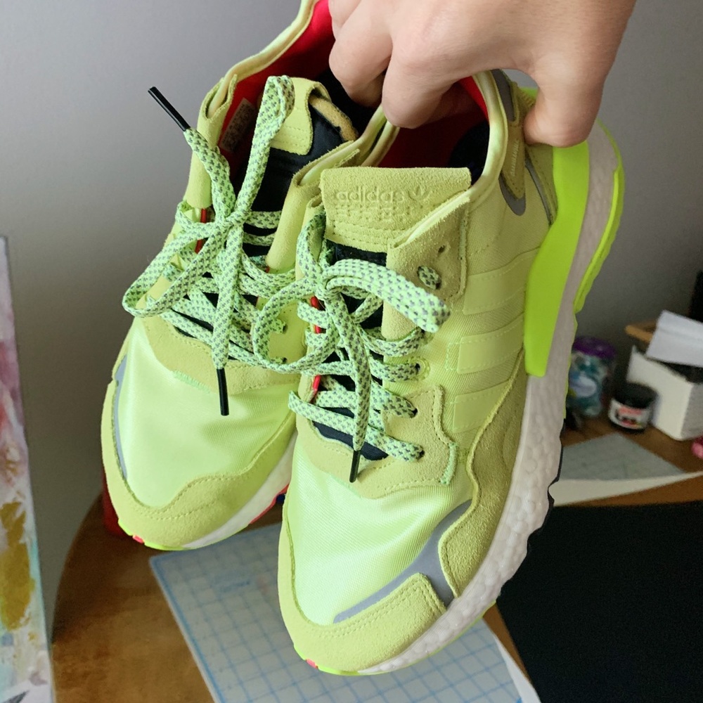Adidas Nite Joggers in Neon Green